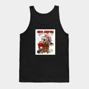 Santa Gets a Tattoo Tank Top